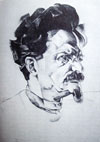 Leon Trotsky (Cubo drawing by Iurii Annenkov)